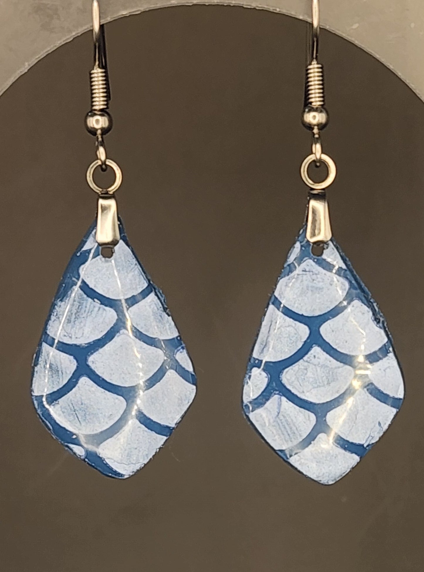 Ocean Scales Teardrop Earrings