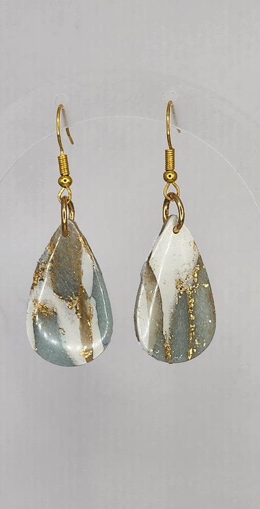 Faux Stone Teardrop Earrings