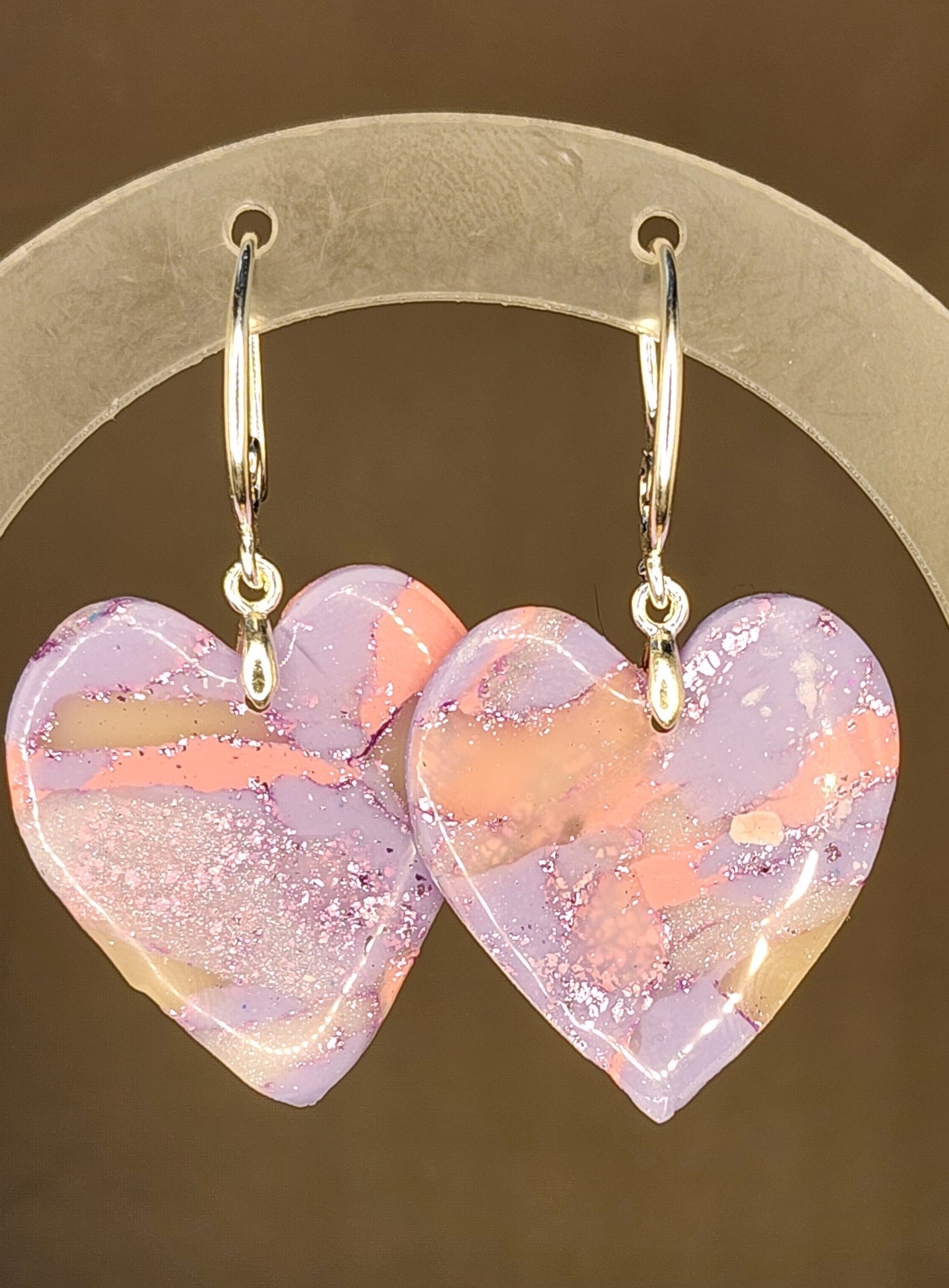 Twilight Blush Heart Earrings