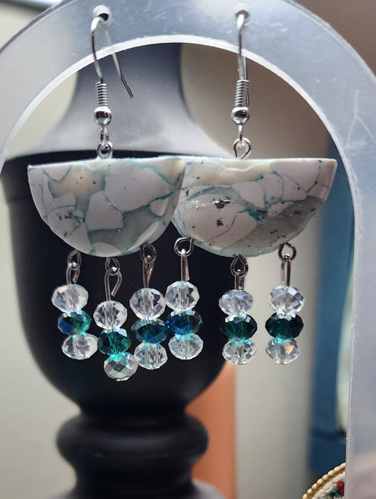 Mist & Moss Cascade Earrings