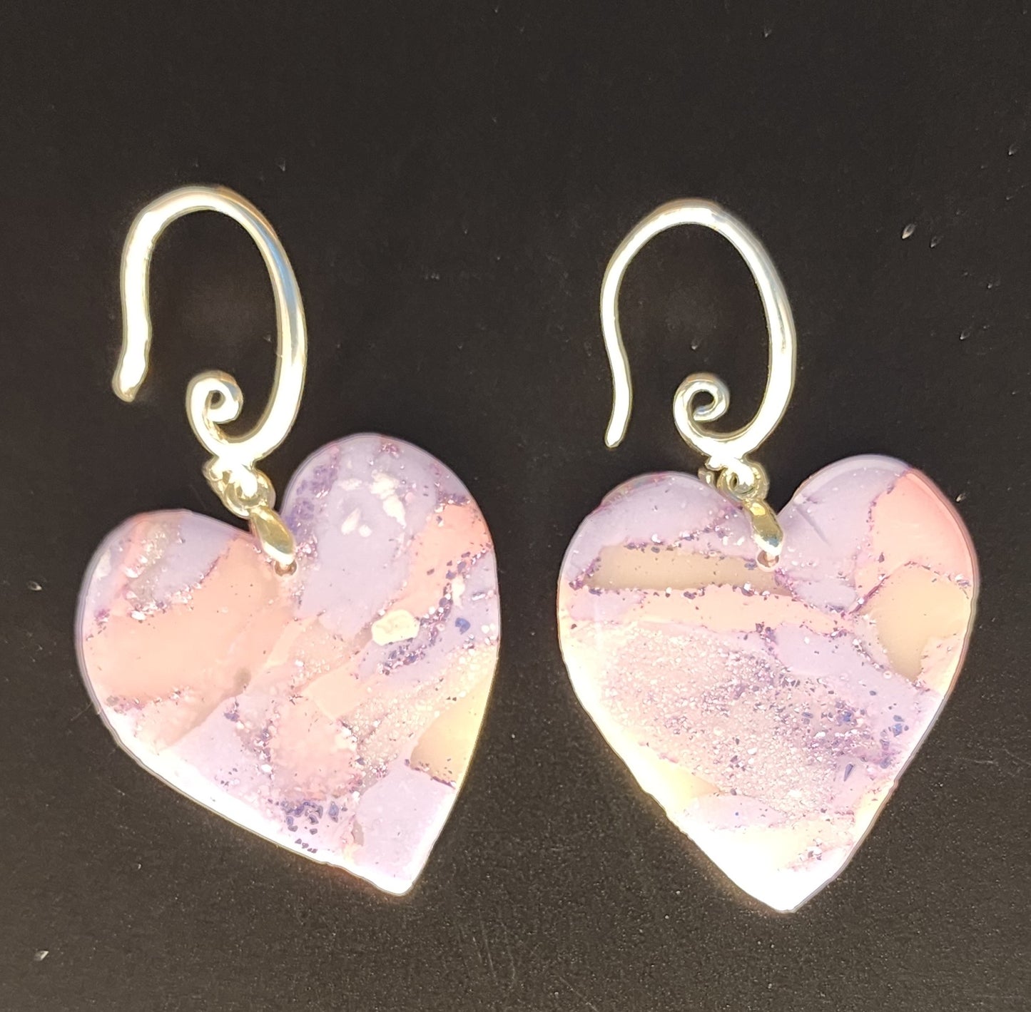 Twilight Blush Heart Earrings