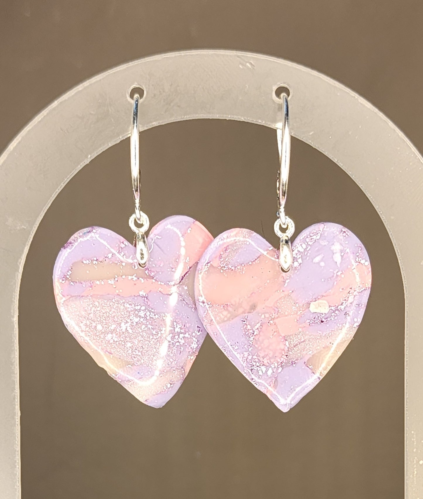 Twilight Blush Heart Earrings