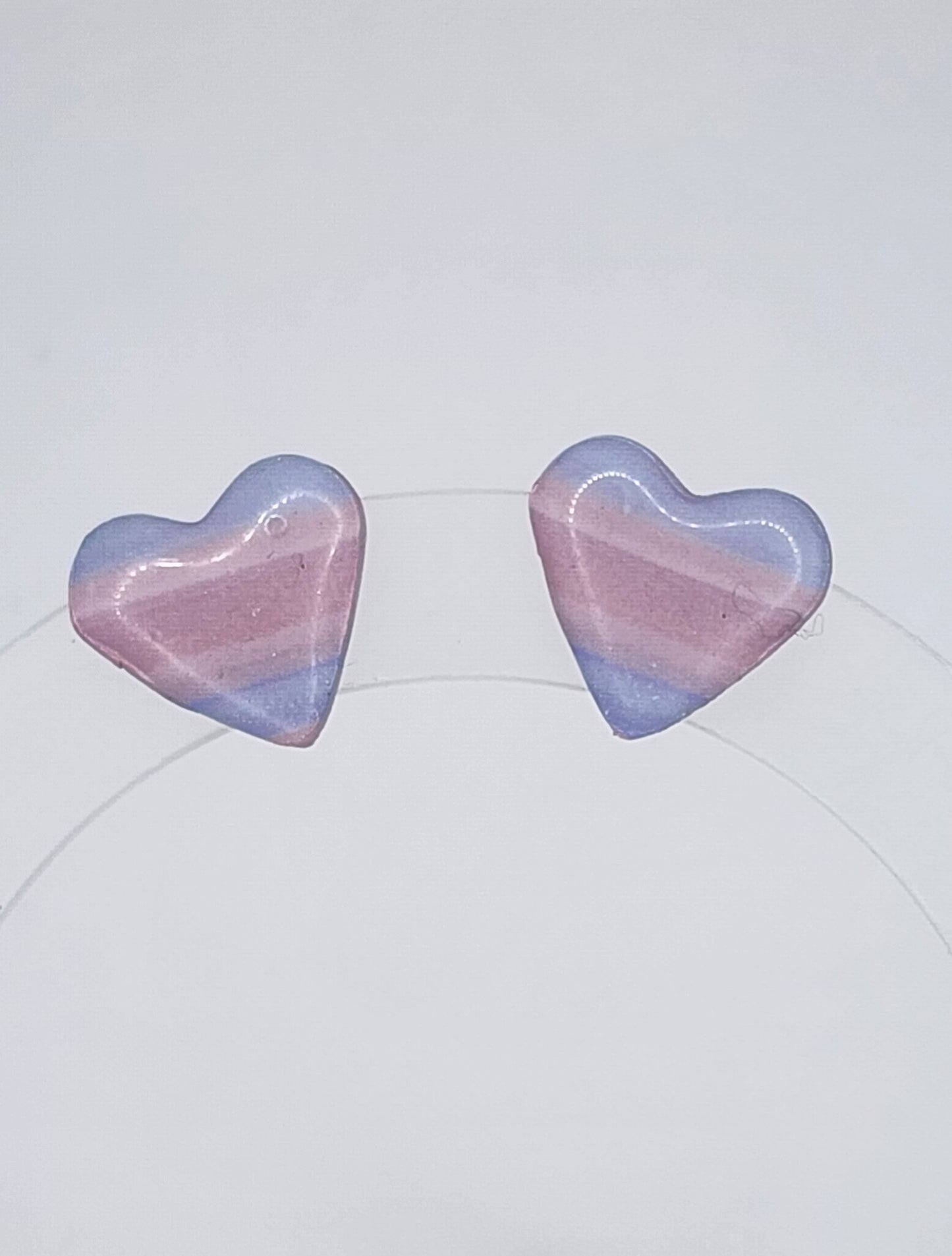 Cotton Candy Dream Heart Earrings
