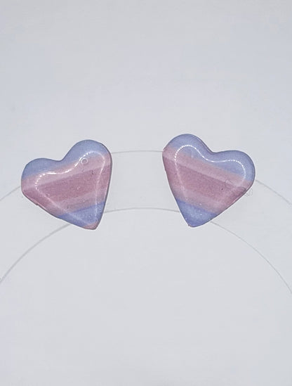 Cotton Candy Dream Heart Earrings
